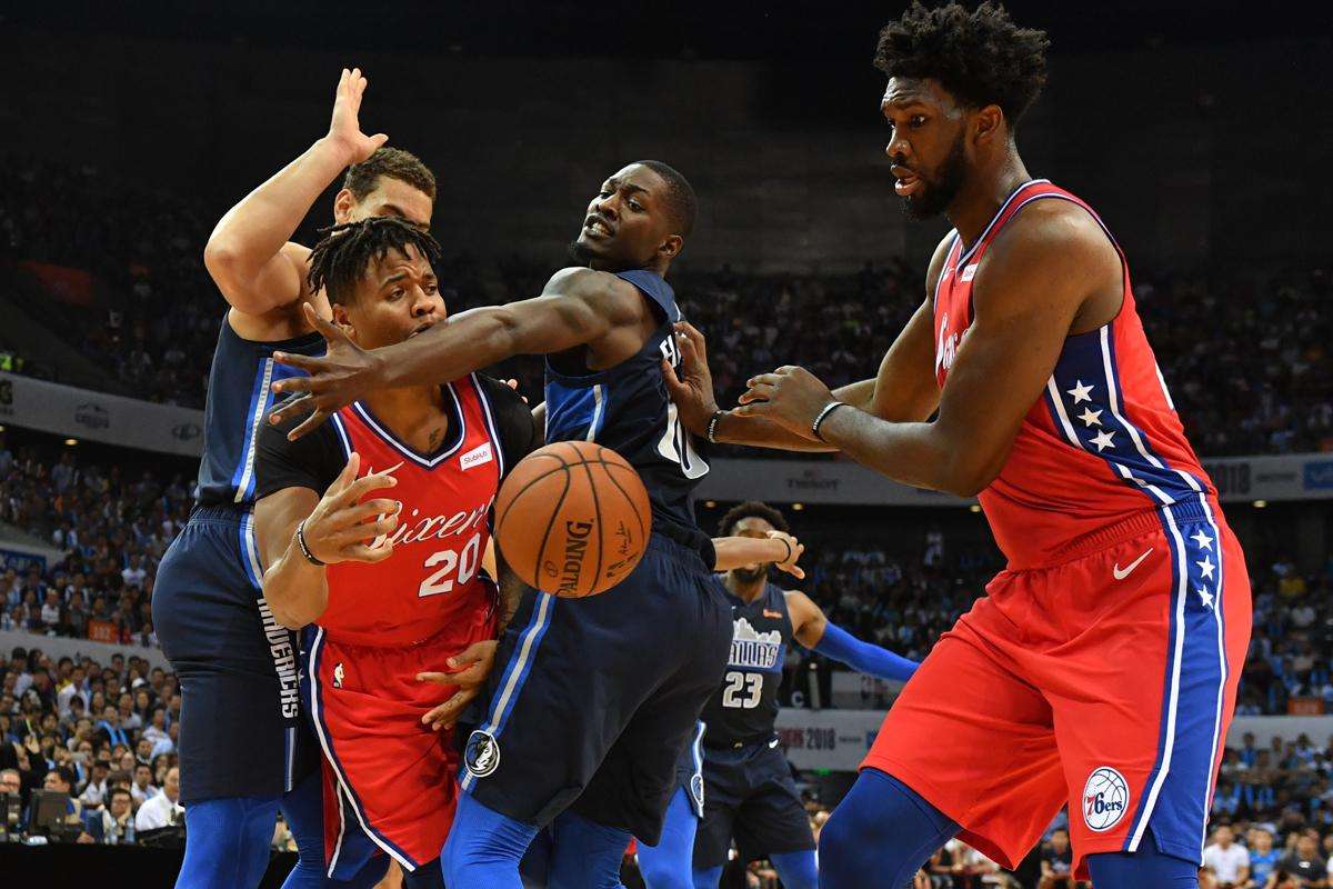 天津队横扫广州队，恩比德点燃赛场